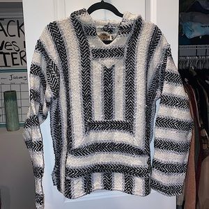 Woven hoodie/ drug rug/ Baja hoodie